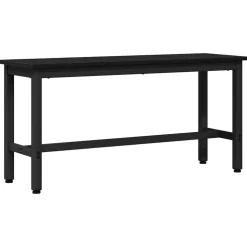 vidaXL Eetbank Zwart Eiken 100 x 32,5 x 48,5 cm