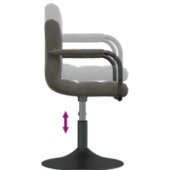 vidaXL Eetkamerstoelen draaibaar 2 st fluweel donkergrijs