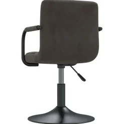 vidaXL Eetkamerstoelen draaibaar 2 st fluweel donkergrijs