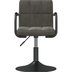 vidaXL Eetkamerstoelen draaibaar 2 st fluweel donkergrijs