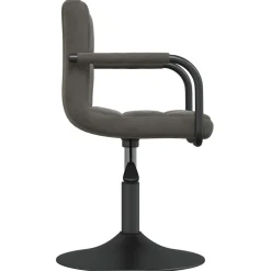 vidaXL Eetkamerstoelen draaibaar 2 st fluweel donkergrijs