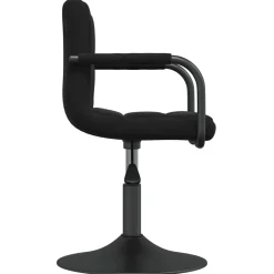 vidaXL Eetkamerstoelen draaibaar 2 st fluweel zwart