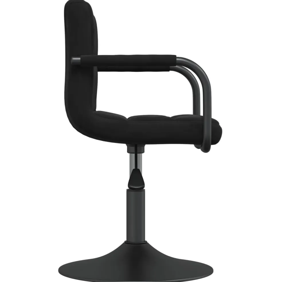 vidaXL Eetkamerstoelen draaibaar 2 st fluweel zwart
