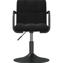 vidaXL Eetkamerstoelen draaibaar 2 st fluweel zwart