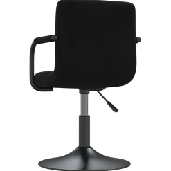 vidaXL Eetkamerstoelen draaibaar 2 st fluweel zwart