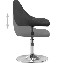 vidaXL Eetkamerstoelen draaibaar 2 st fluweel zwart