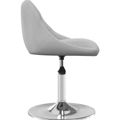 vidaXL Eetkamerstoelen draaibaar 2 st fluweel lichtgrijs