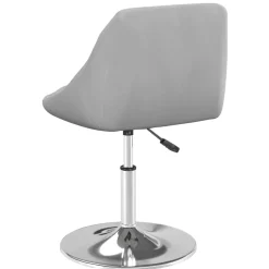 vidaXL Eetkamerstoelen draaibaar 2 st fluweel lichtgrijs