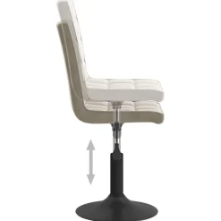 vidaXL Eetkamerstoelen draaibaar 2 st fluweel lichtgrijs