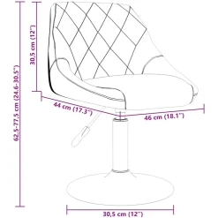 vidaXL Eetkamerstoelen draaibaar 2 st fluweel roze