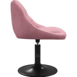 vidaXL Eetkamerstoelen draaibaar 2 st fluweel roze