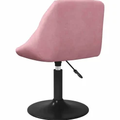 vidaXL Eetkamerstoelen draaibaar 2 st fluweel roze