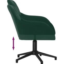 vidaXL Eetkamerstoelen draaibaar 2 st fluweel donkergroen