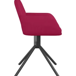 vidaXL Eetkamerstoelen draaibaar 2 st fluweel wijnrood