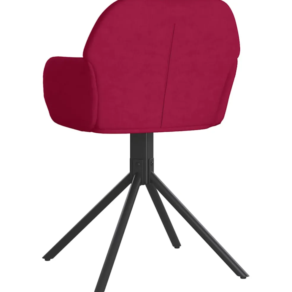 vidaXL Eetkamerstoelen draaibaar 2 st fluweel wijnrood