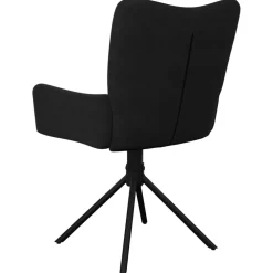 vidaXL Eetkamerstoelen draaibaar 2 st stof donkergrijs