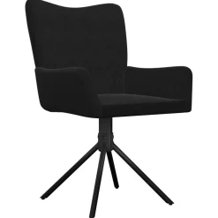 vidaXL Eetkamerstoelen draaibaar 2 st stof donkergrijs