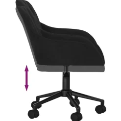 vidaXL Eetkamerstoelen draaibaar 2 st fluweel zwart