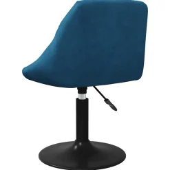 vidaXL Eetkamerstoelen draaibaar 2 st fluweel blauw