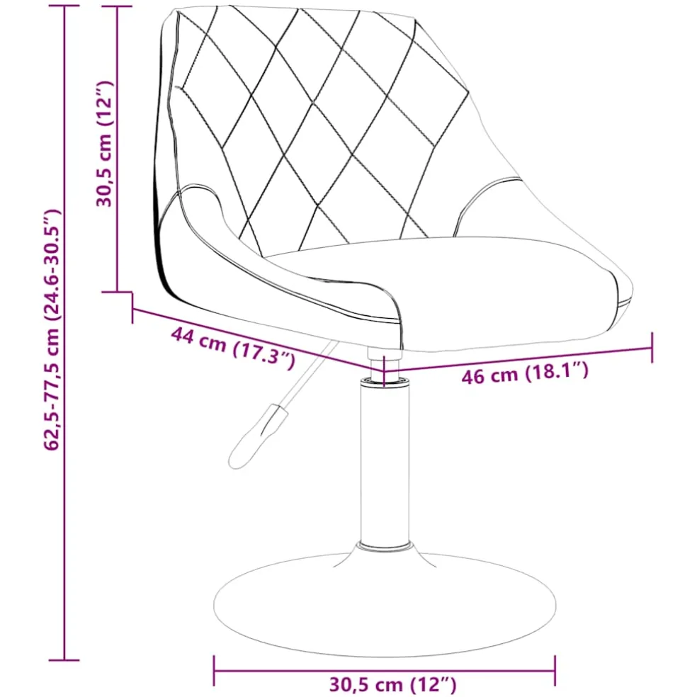 vidaXL Eetkamerstoelen draaibaar 2 st fluweel blauw