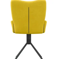 vidaXL Eetkamerstoelen draaibaar 2 st fluweel geel