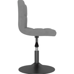 vidaXL Eetkamerstoelen draaibaar 2 st fluweel lichtgrijs