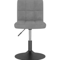 vidaXL Eetkamerstoelen draaibaar 2 st fluweel lichtgrijs