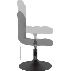 vidaXL Eetkamerstoelen draaibaar 2 st fluweel lichtgrijs