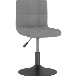 vidaXL Eetkamerstoelen draaibaar 2 st fluweel lichtgrijs