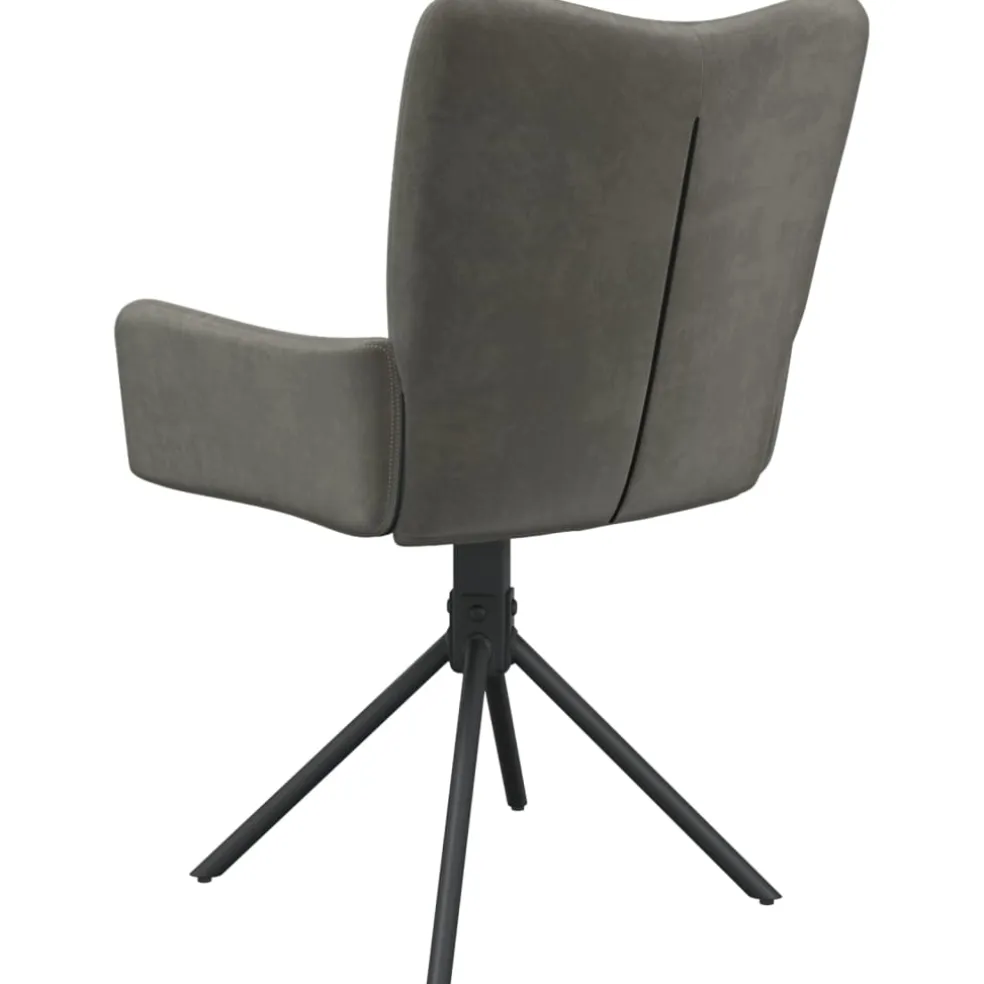 vidaXL Eetkamerstoelen draaibaar 2 st fluweel donkergrijs