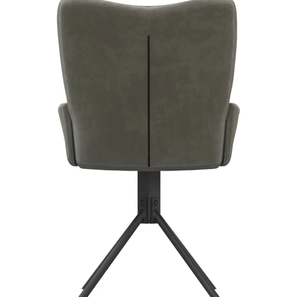 vidaXL Eetkamerstoelen draaibaar 2 st fluweel donkergrijs