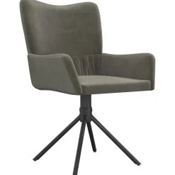 vidaXL Eetkamerstoelen draaibaar 2 st fluweel donkergrijs