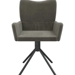 vidaXL Eetkamerstoelen draaibaar 2 st fluweel donkergrijs