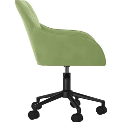 vidaXL Eetkamerstoelen draaibaar 2 st fluweel lichtgroen