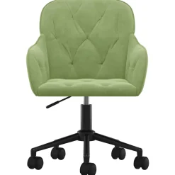vidaXL Eetkamerstoelen draaibaar 2 st fluweel lichtgroen