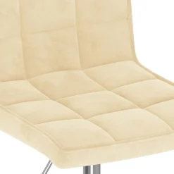 vidaXL Eetkamerstoelen draaibaar 2 st fluweel crèmekleurig