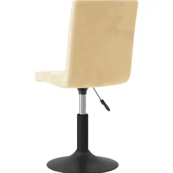 vidaXL Eetkamerstoelen draaibaar 2 st fluweel crèmekleurig