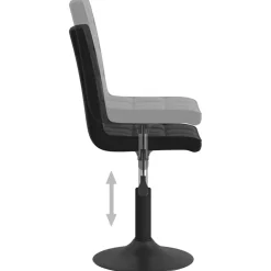 vidaXL Eetkamerstoelen draaibaar 2 st fluweel zwart