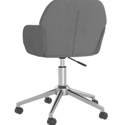 vidaXL Eetkamerstoelen draaibaar 2 st stof lichtgrijs