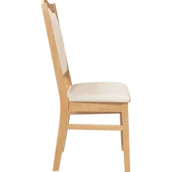 vidaXL Eetkamerstoelen met kussens 2 stuks massief hout rubber