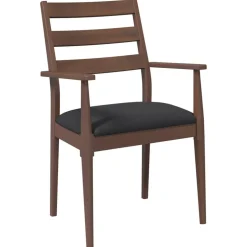 vidaXL Eetkamerstoelen met kussens 2 stuks bruin massief hout rubber