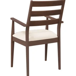vidaXL Eetkamerstoelen met kussens 2 stuks bruin massief hout rubber