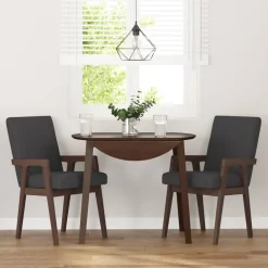 vidaXL Eetkamerstoelen met kussens 2 st massief hout rubber wit
