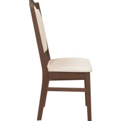 vidaXL Eetkamerstoelen met kussens 2 stuks bruin massief hout rubber