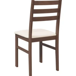 vidaXL Eetkamerstoelen met kussens 2 st massief hout rubber bruin