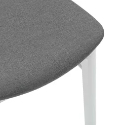 vidaXL Eetkamerstoelen met kussens 2 st massief hout rubber wit