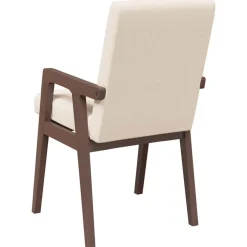 vidaXL Eetkamerstoelen met kussens 2 stuks bruin massief hout rubber