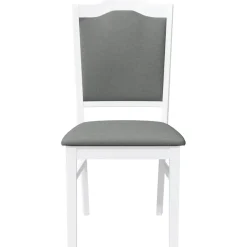 vidaXL Eetkamerstoelen met kussens 2 stuks wit massief hout rubber