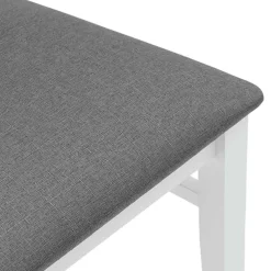 vidaXL Eetkamerstoelen met kussens 2 stuks wit massief hout rubber