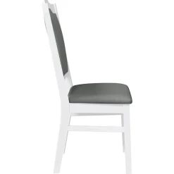 vidaXL Eetkamerstoelen met kussens 2 stuks wit massief hout rubber